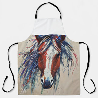 wild horse image apron