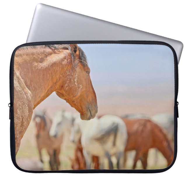 Wild horse laptop sleeve (Front)