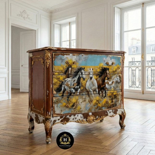 Wild Horse Mustang Rustic Decoupage Tissue Paper (Creator Uploaded)