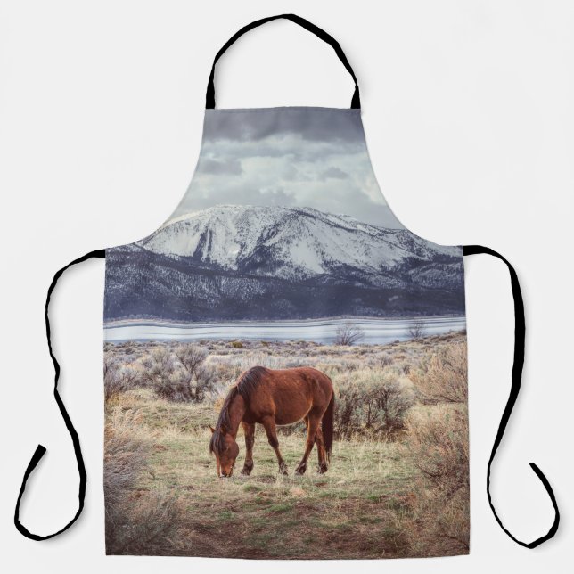 Wild horse: Nevada winter landscape. Apron (Front)