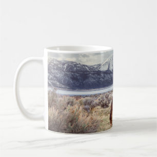 Wild horse: Nevada winter landscape. Coffee Mug