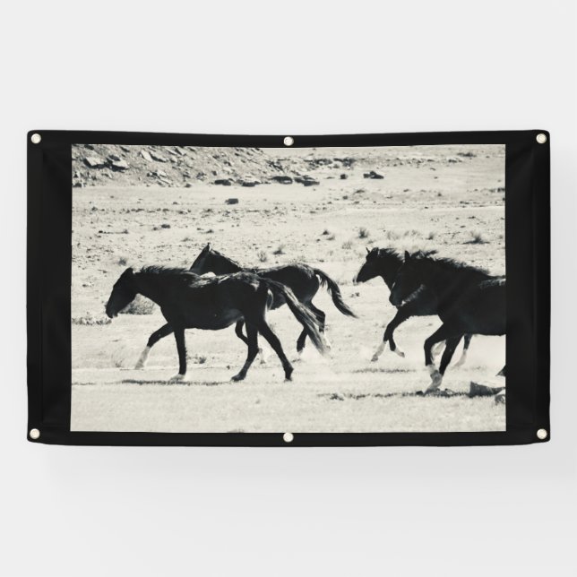 WILD HORSE OF UTAH Banner WITH GROMMETS (Horizontal)