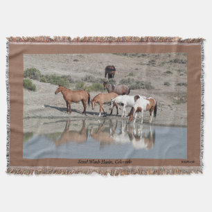 Wild Horse Reflections Throw Blanket