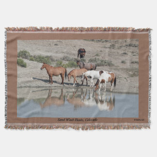 Wild Horse Reflections  Throw Blanket