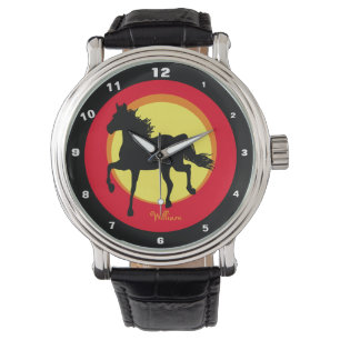 Wild Horse Running in Sunset (fashion watch) Watch