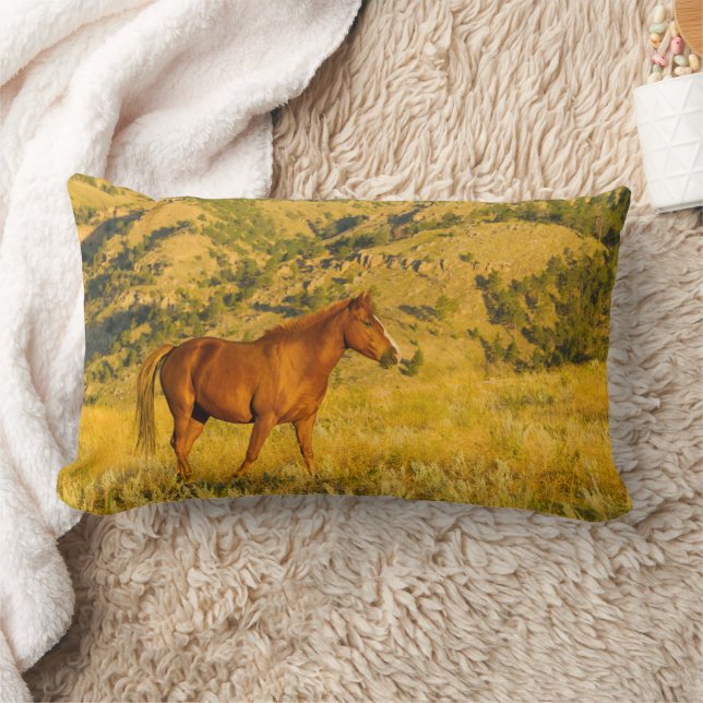 Wild Horse Sanctuary. Lumbar Cushion (Blanket)