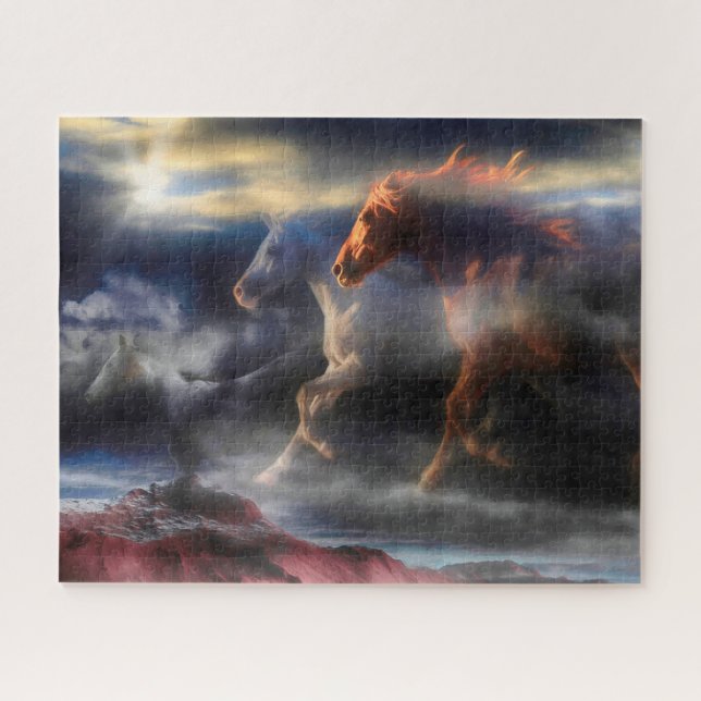 Wild Horse Spirits RUN TILL TOMORROW Jigsaw Puzzle (Horizontal)