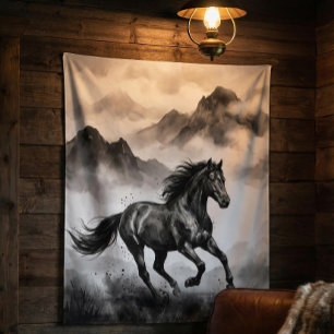 Wild Horse Tapestry   Mountain Ink Art