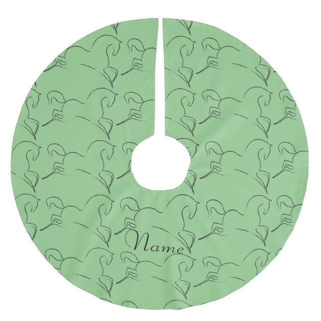 Wild Horse Thunder_Cove Brushed Polyester Tree Skirt (Front)