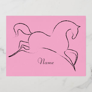 Wild Horse Thunder_Cove  Foil Holiday Postcard