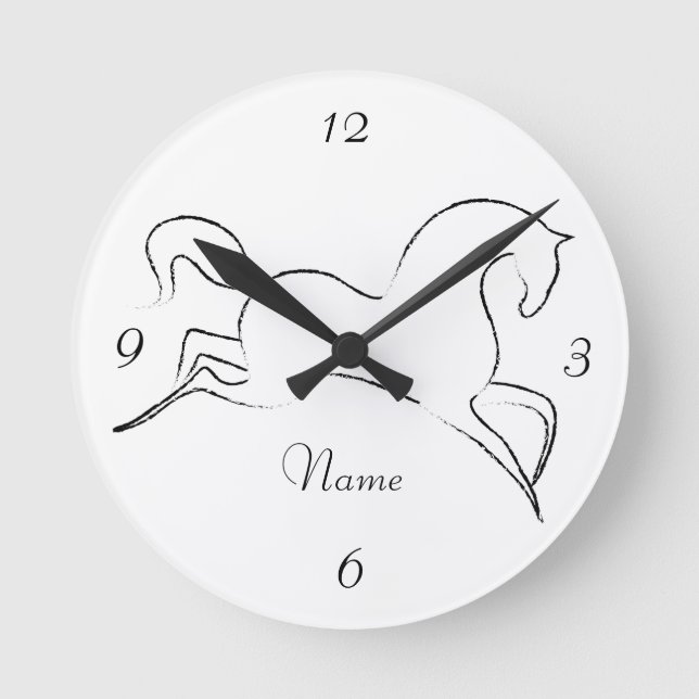 Wild Horse Thunder_Cove Round Clock (Front)