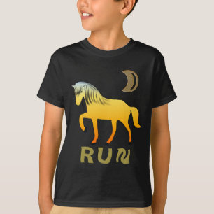 Wild Horse under the Golden Moon T-Shirt