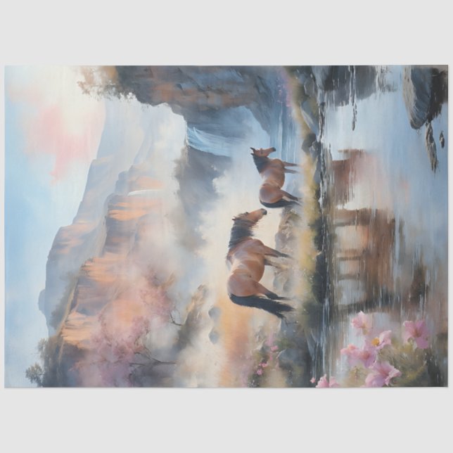 Wild Horse Waterfall Tissue Paper (Front)