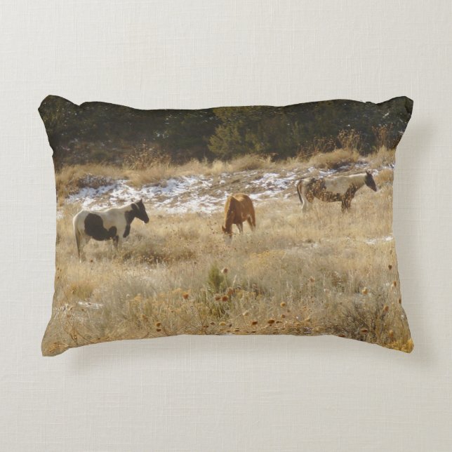 Wild Horses Accent Pillow (Front)