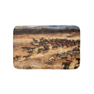 Wild Horses: Artistic Animal Majesty. Bath Mat
