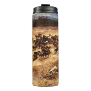 Wild Horses: Artistic Animal Majesty. Thermal Tumbler