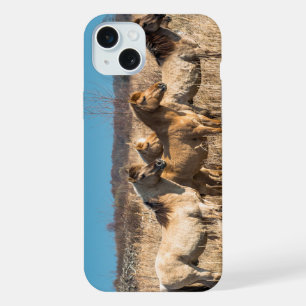 Wild horses at Wicken Fen, England, UK iPhone 15 Plus Case