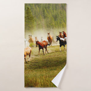 Wild Horses Bath Towel
