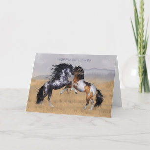 Wild Horses Birthday Greeting Card
