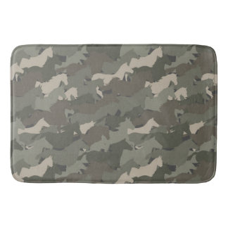 Wild Horses Camouflage Pattern Bath Mat