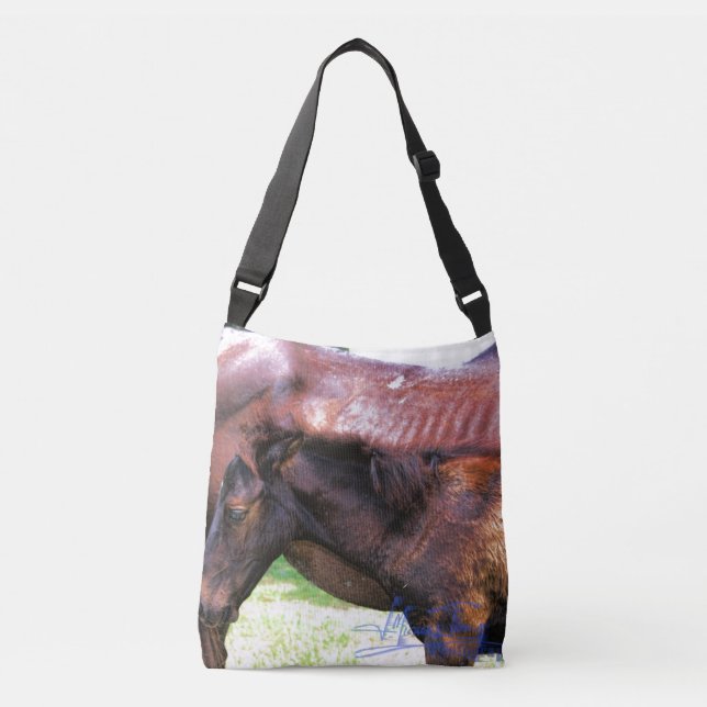 Wild Horses cross shoulder tote (Front)