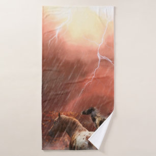 WILD HORSES DESERT STORM BATH TOWEL