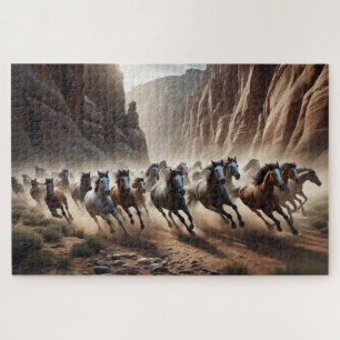 Wild Horses, Galloping Horses, Majestic Animals, Jigsaw Puzzle