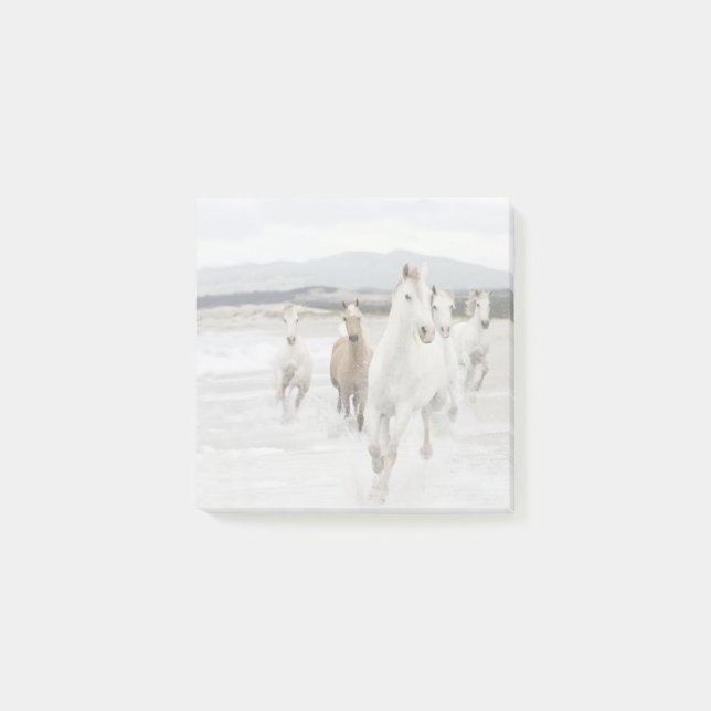 Wild Horses Galloping on the Beach Post-it Notes (Front)