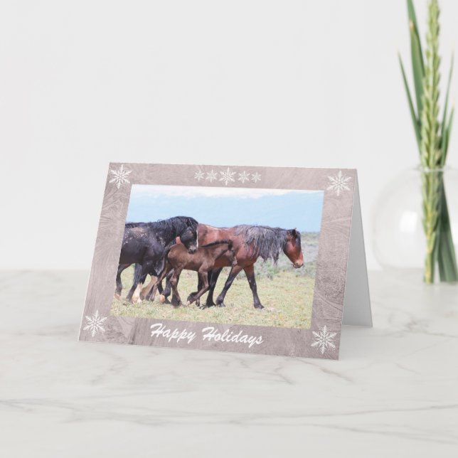 Wild Horses Holiday Card (Front)