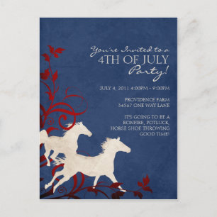 Wild Horses Invitation Postcard