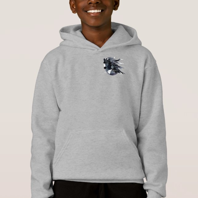 Wild Horses Kids' Hoodie (Front)