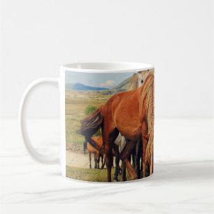 Wild Horses Livno Nature Scene Coffee Mug