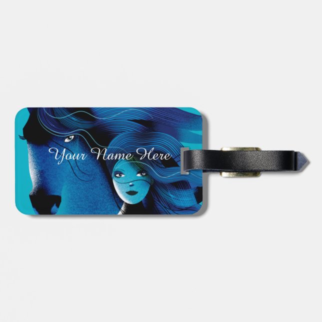 Wild Horses Luggage Tag (Back Horizontal)