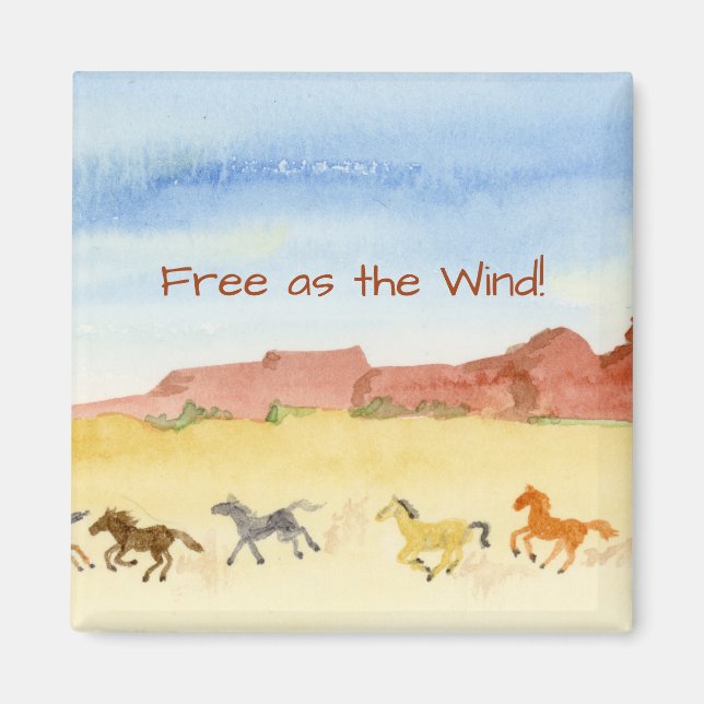 Wild Horses Magnet (Front)