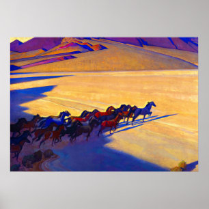 Wild Horses of Nevada, 1927 by Maynard Dixon Poster