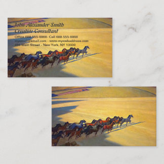 Wild Horses of Nevada by Maynard Dixon Business Card