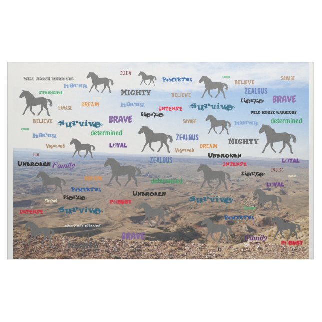 Wild Horses of Sand Wash Basin Fabric (Yard)