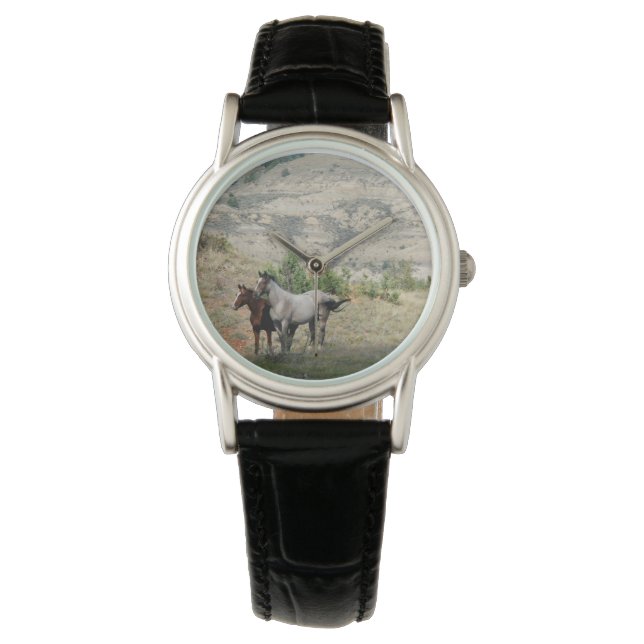 Wild Horses of Theodore Roosevelt National Park Watch (Front)