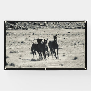 WILD HORSES OF UTAH BANNER WITH GROMMETS