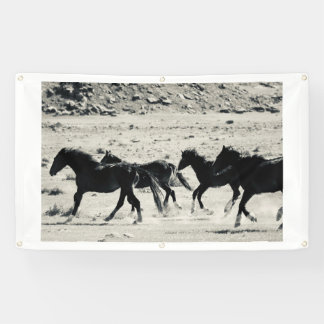WILD HORSES OF UTAH BANNER WITH GROMMETS
