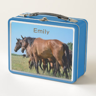 Wild Horses Out West Metal Lunch Box