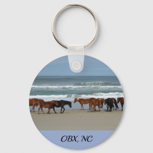 Wild Horses Outer Banks NC Key Ring