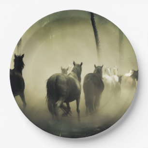 Wild Horses Paper Plate