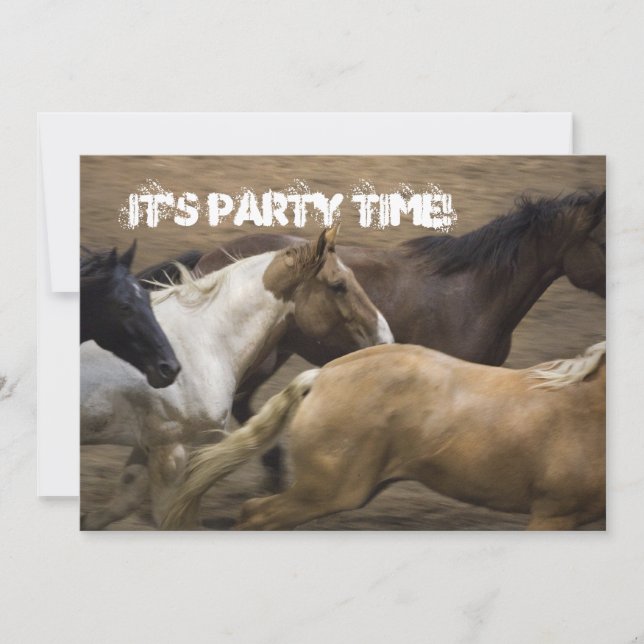 Wild Horses Party invitation (Front)