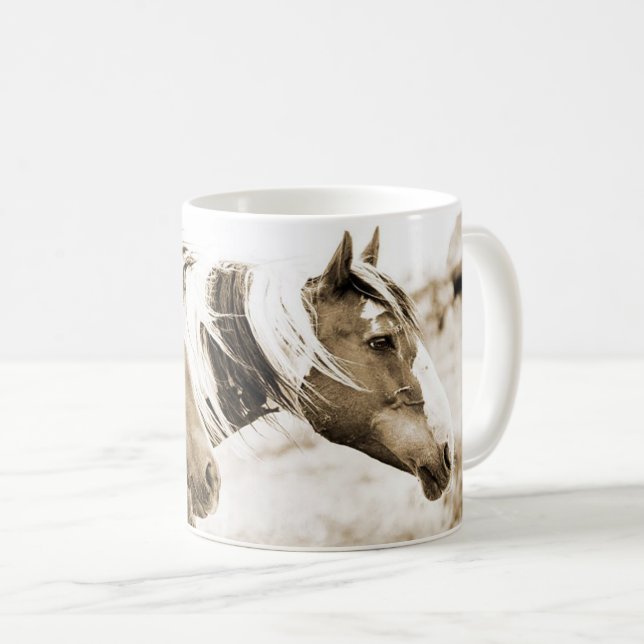 Wild Horses Photo Picasso Spirit Dancer Coffee Mug (Front Right)