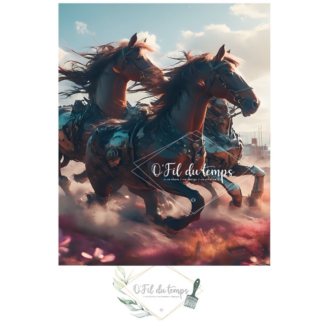 Wild horses Post apocalyptic futuristic V3 Tissue Paper (Creator Uploaded)