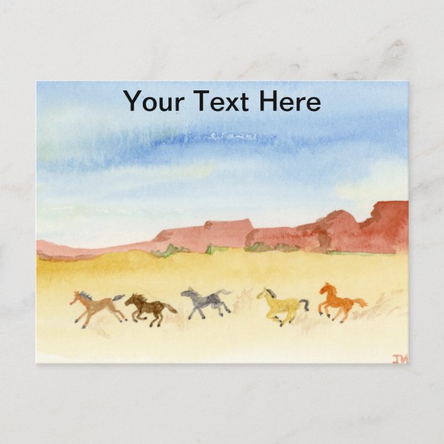 Wild Horses Postcard (Front)