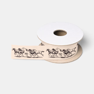 wild horses print satin ribbon