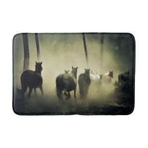 Wild Horses Running Bath Mat