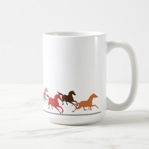 Wild horses running coffee mug